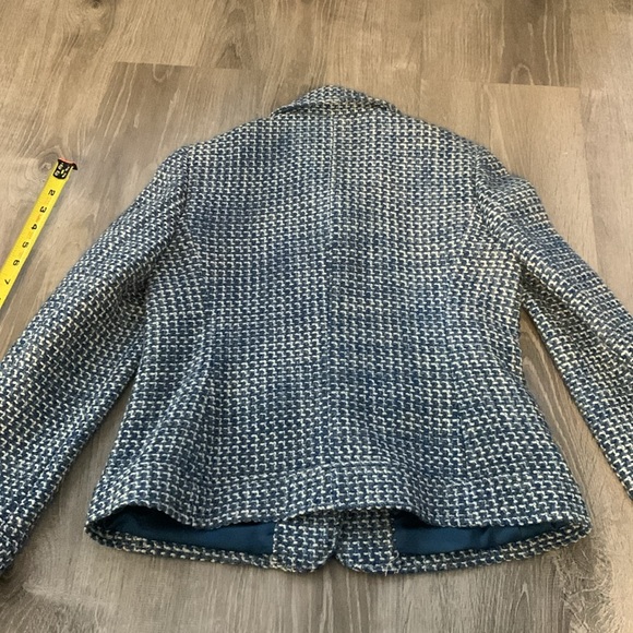 TALBOTS Tweed Blazer Jacket Button Front Long Sleeve Wool Blend size 6p - Picture 7 of 7